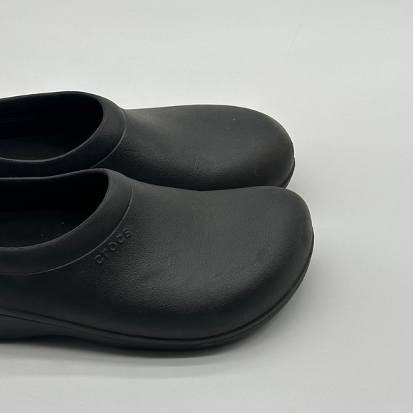 Crocs Slip Resistant Shoes On The Clock Work Clogs Black Slip On Mens 8 W 10 - Picture 2 of 11